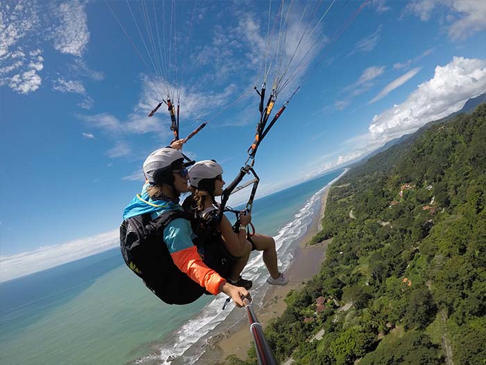 Paragliding in Uvita Costa Rica with Luminosa Hostel